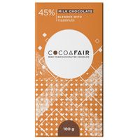 CocoaFair 45% Milk Chocolate with Hazelnuts, 